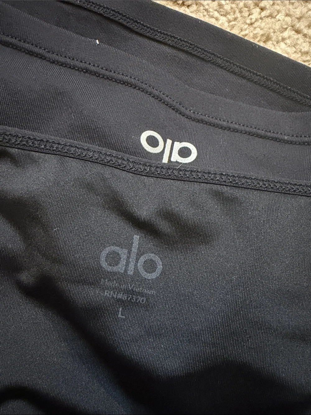 ALO Yoga Black Slim Spaghetti-Strap Camisole Crop Tank Size Large